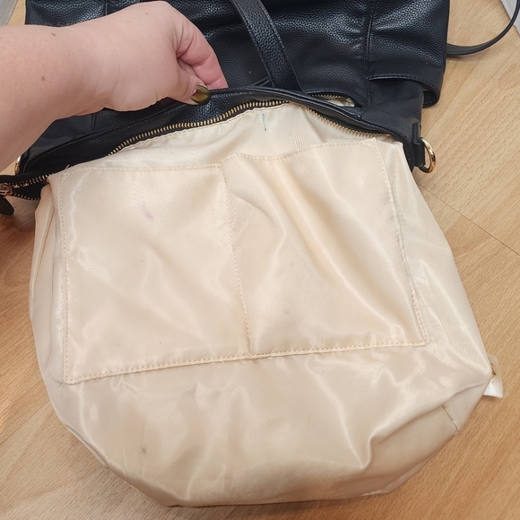 Lily Jade Brittany Vegan Leather Black Convertible Tote Bag Backpack - Picture 11 of 16